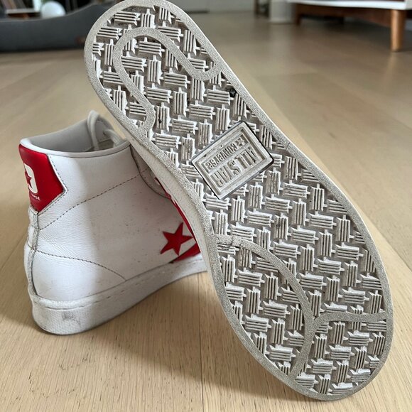 Converse Pro Leather Hi All-Stars White/University Red - Picture 5 of 9